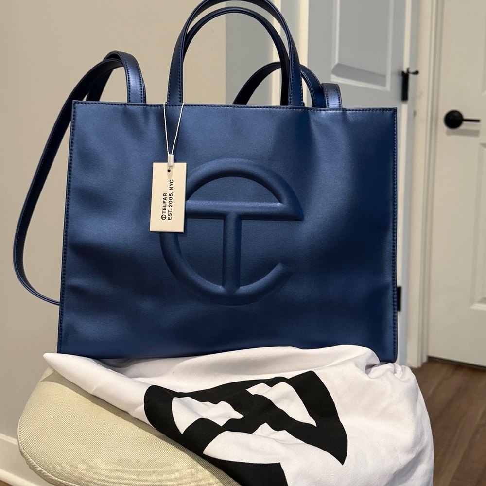 Telfar Medium Cobalt Shopping Bag